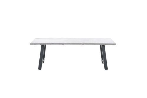 Olympus tafel 180x100xH72 - carbon black - grey teak look - vtwonen shop