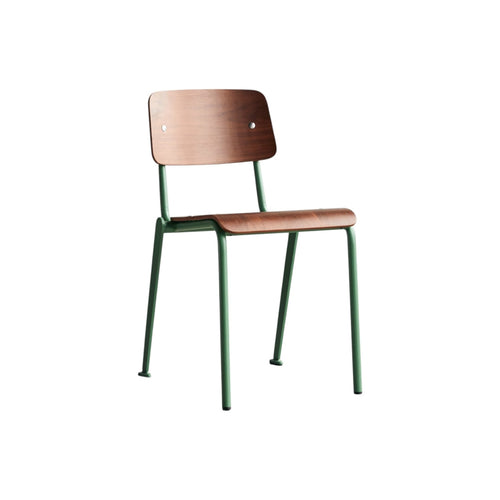 Tikamoon Stoel van notenhout en korstmosgroen metaal - Groen - vtwonen shop