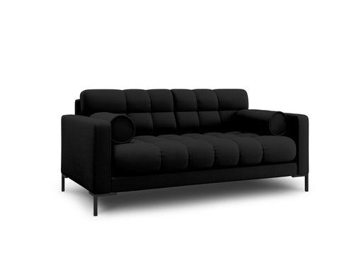 Cosmopolitan Design Bank Bali 2-zits, structurele stof, zwart - 96x152x75cm