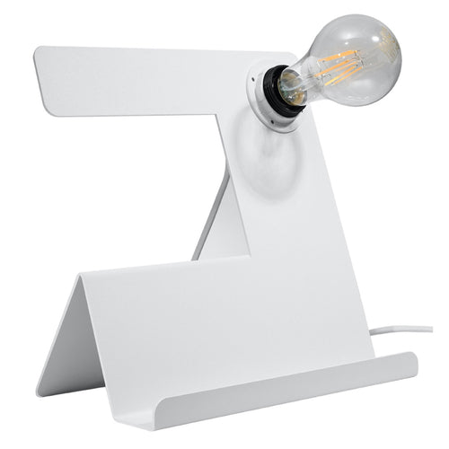 Sollux Lighting Tafellamp INCLINE wit - 25x13x24cm