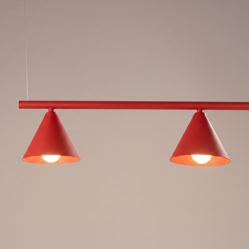 Sollux Lighting Kroonluchter NOX 4L rood - 122x14x215cm