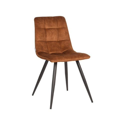 LABEL51 Eetkamerstoel Jelt - Oranje Velvet - Set van 2 - vtwonen shop