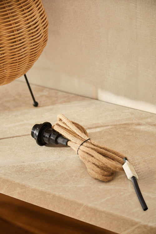Calma House Jutekabel met E14-lampfitting en aansluitdoos Cable - Naturel - E14 225