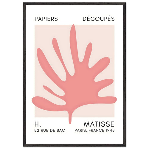 Artfulprints Poster met Lijst Matisse – Coral drift taupe   - 70x100 cm - Taupe