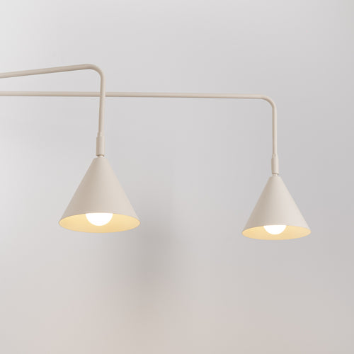 Sollux Lighting Wandlamp NOX 2 beige met schakelaar - 150x80x30cm