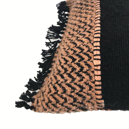 Malagoon kussen - Multicolor zwart bouclé - 40x70cm
