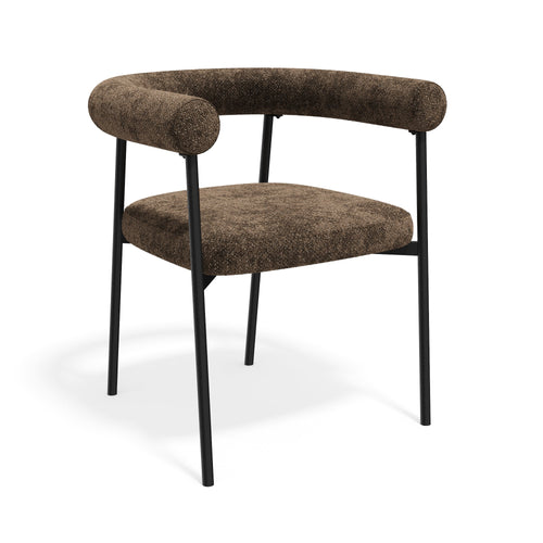 Premium Interiors - Set van 2 stoelen LOU - getextureerd fluweel espresso-bruin 64cm