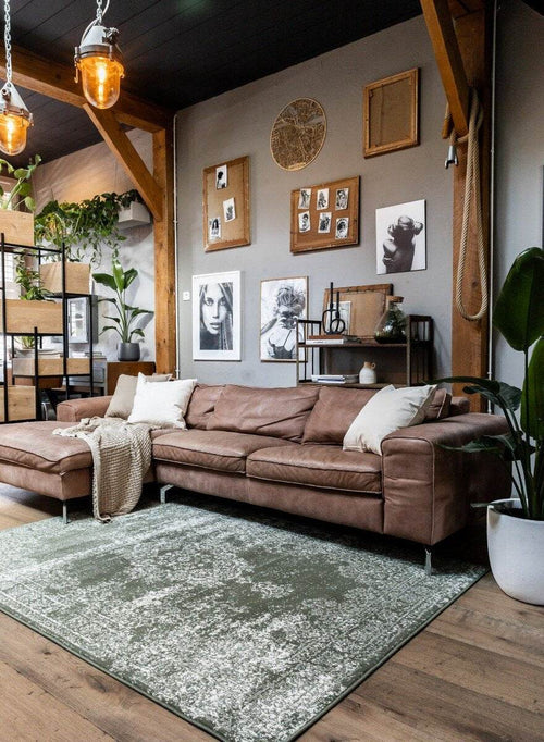 Vintage Vloerkleed  Bloom - Groen - EVA Interior - 235 x 320 cm - vtwonen shop