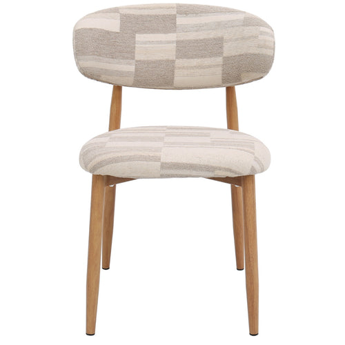 DÉJA Living Eetkamerstoel Skara - Greige/Naturel - Set van 2 - vtwonen shop