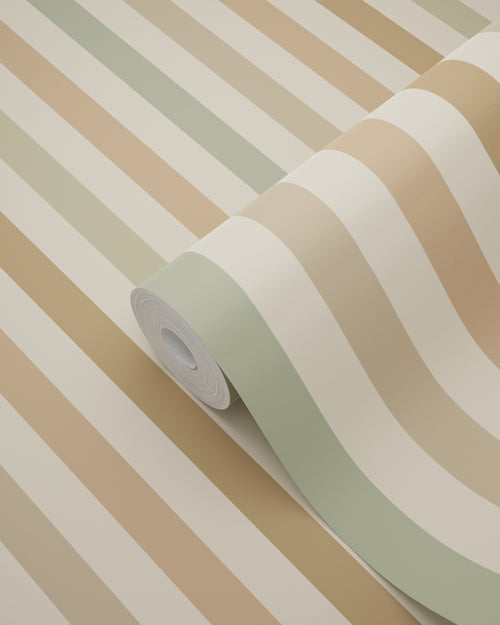 ESTAhome behang strepen groen en bruin - 50 x 900 cm - 131605 - vtwonen shop