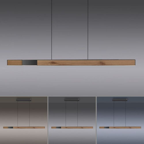 Neuhaus PURE hanglamp e-Lift - 3 lichts - 200  x 240   cm - zwart hout - vtwonen shop