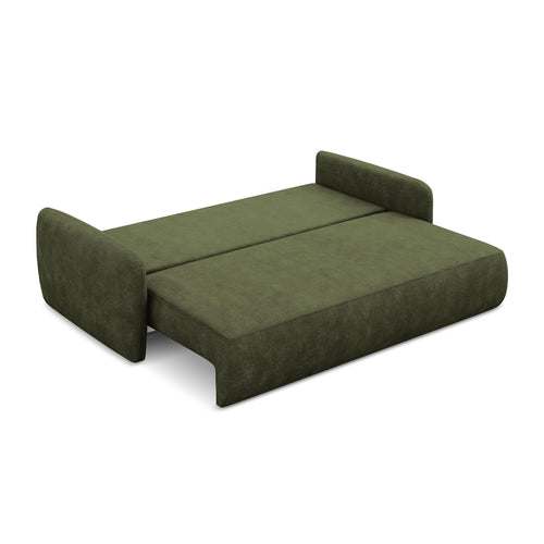LaMiaSofa 3-zits slaapbank Corle - chenille stof - olijf - 218x102x86