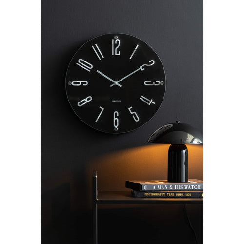 Karlsson wandklok Esencia Elevated - zwart - Ø40cm