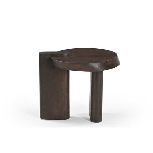 Starfurn Bijzettafel Rava - Rond Bruin Hout - 50x45x45cm