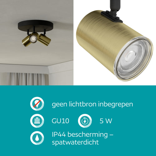 EGLO spot Consuma 1 - gu10 - Ø 25 cm - messing