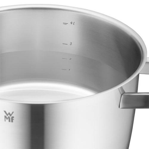 WMF Iconic 2-delige set kookpan hoog - Ø220mm + steelpan met deksel - Ø160mm