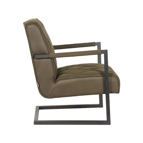 LABEL51 Fauteuil Denmark - Groen Microfiber - Zithoogte 41cm