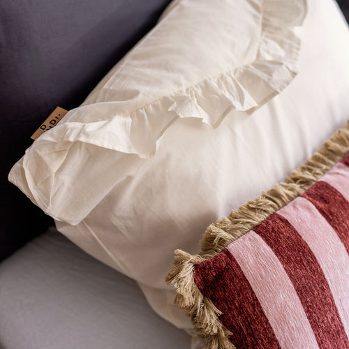 Dindi Home - Dekbedovertrek White Ruffle - 200x220 cm - Off White