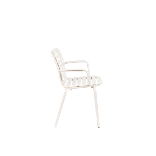 Zuiver Vondel Tuin Eetkamerstoelen armleuning Clay Wit - Set van 2