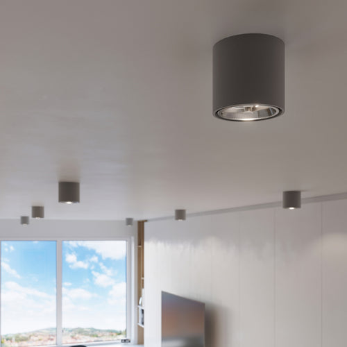 Sollux Lighting Plafondlamp TIUBE grijs - 12x12x11cm
