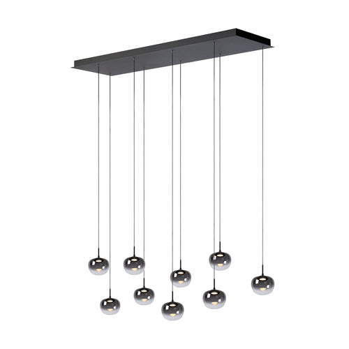 Atmooz hanglamp Sakima - zwart - 120 x 35 x H 100 cm - geïntegreerde led