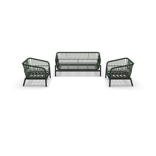 Lesli Living loungebank Zavi - groen - 163,5x83x72,5cm