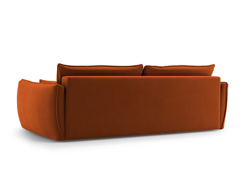 Cosmopolitan Design Slaapbank met opbergdoos Matera 3-zits, flueel terracotta - 108x240x86cm