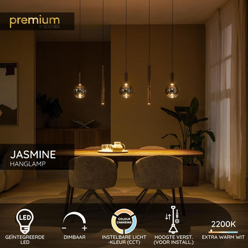 Lucide hanglamp JASMINE - Geïntegreerde LED - Koper