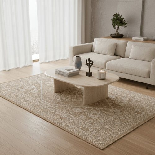 AFK Living vloerkleed Loggia - voor binnen en buiten - beige - 200x290 cm