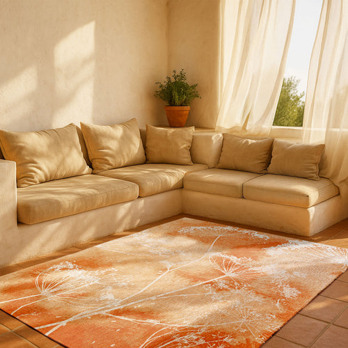 Lola&Moi vloerkleed Bug - oranje - 80x150cm