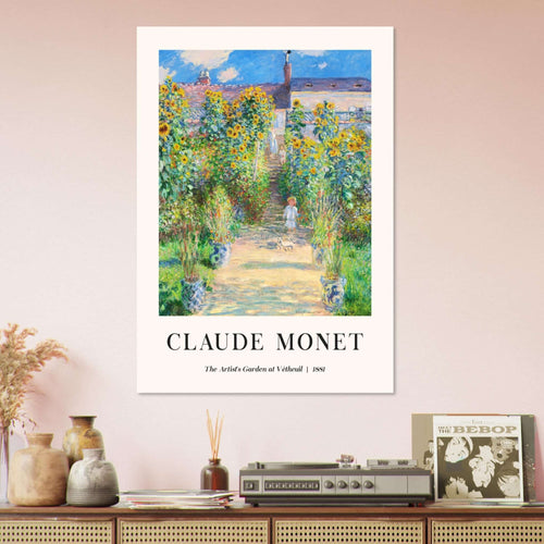 Artfulprints  Claude Monet - The artist's garden at Vétheuil   poster 30x40 cm - vtwonen shop