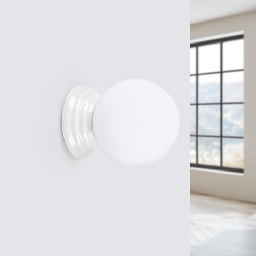 Sollux Lighting Wandlamp ZORI wit IP44 - 12x16x12cm