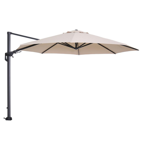 Hawaii parasol - Ø350 cm - carbon black - ecru