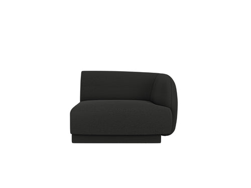 Micadoni - Rechter module "Miley" boucle zwart - 90x90x70cm