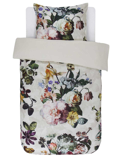 Essenza Fleur dekbedovertrek - Eenpersoons – 140x200/220 cm - Ecru