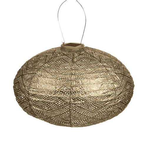Lumiz solar lampion - ikat oval - 40 cm - goud - vtwonen shop