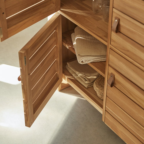 Tikamoon Dressoir van massief teakhout 110 cm - Naturel
