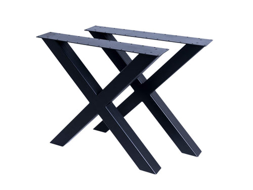 MaximaVida metalen X-poot tafelonderstel New York zwart gecoat - per 2 stuks