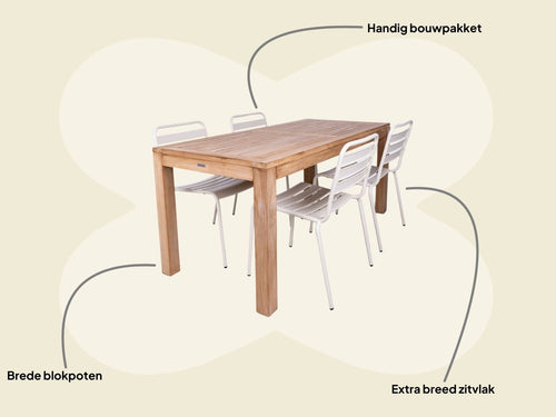 MaximaVida tuinset Java 150 cm ivoor