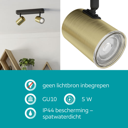 EGLO spot Consuma 1 - gu10 - 28 cm - messing