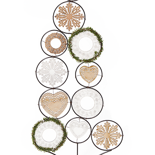 Sia Deco Decoratieve Kerstboom - Hout Groen En Beige - H90 - vtwonen shop