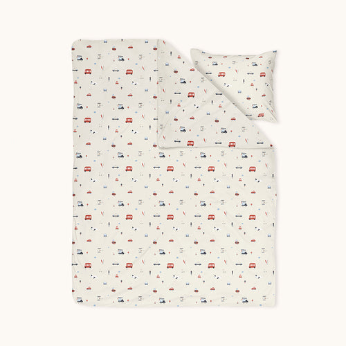 Petite Amélie Dekbedovertrekset – 140x200 cm – 100% Biologisch Katoen – Vehicles - vtwonen shop