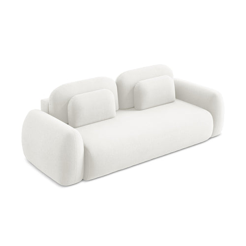 LaMiaSofa 3-zits slaapbank Ferretti - bouclé - wit - 266x121x95