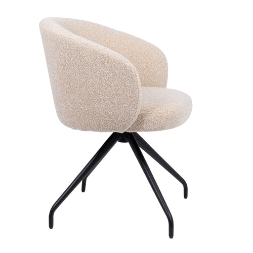 HelloChair eetkamerstoel HC06 Suskin - spinpoot black - cloud warm naturel - vtwonen shop