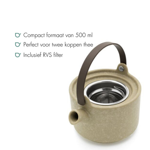 Bredemeijer - Tea for one Umea leemgrijs 500 ml