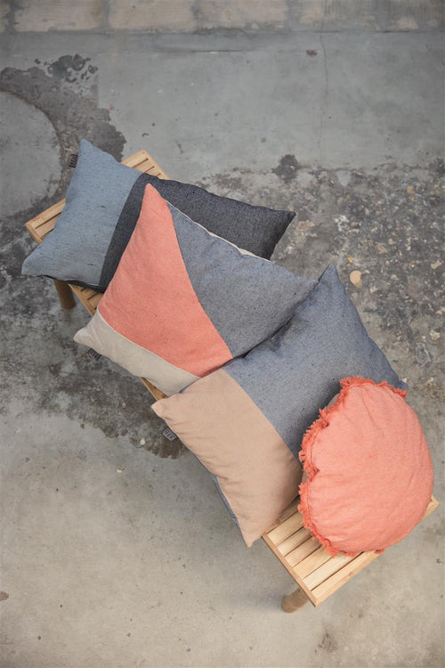 KAAT Amsterdam decoratiekussen Remix - 40x60 cm - blauw