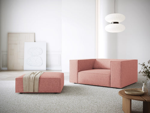 Cosmopolitan Design Fauteuil Arendal chenille, roze - 102x124x70cm