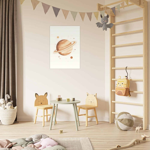 Artfulprints Poster Droomplaneet   - 50x70 cm - Bruin