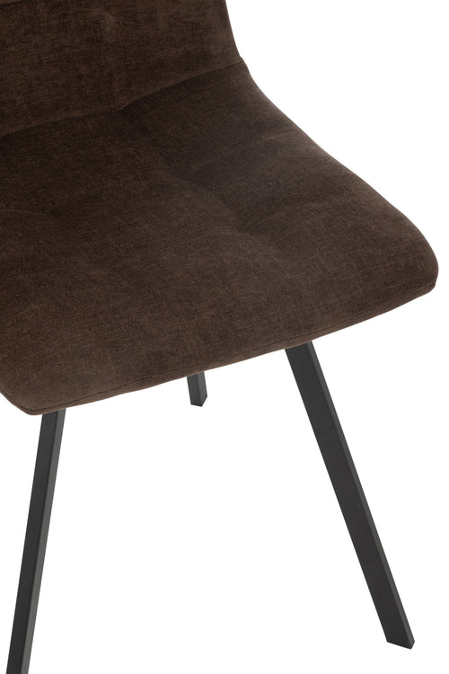 J-Line stoel Clark - metaal/polyester - bruin