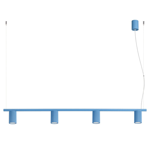 Sollux Lighting Kroonluchter KARBON 4 lichtblauw - 122x6,5x212cm
